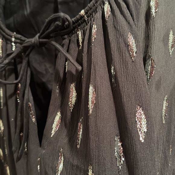 Iro Paris Paula Metallic Tie Front dress Fr36/US 4 - Picture 4 of 7